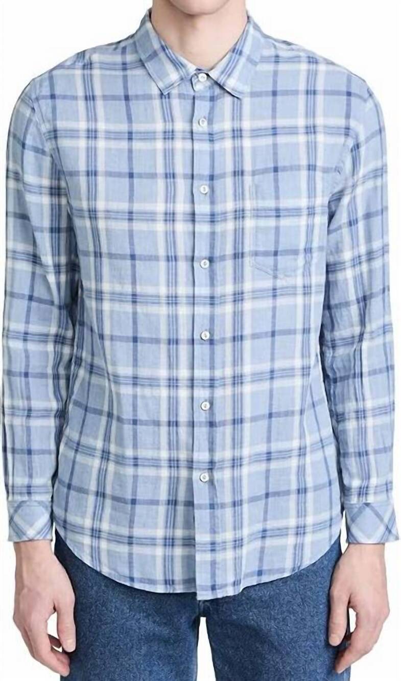 NEW RAILS wyatt shirt in glass/blue plaid